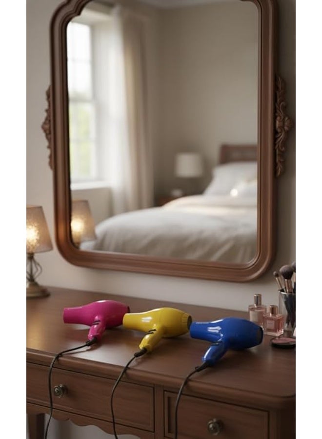 مجفف شعر احترافي، قوي، أسود مع مقبض مريح-حجم صغير مناسب للمزل للسفر ( 3000وط) ( متعدد الالوان) - Image 3